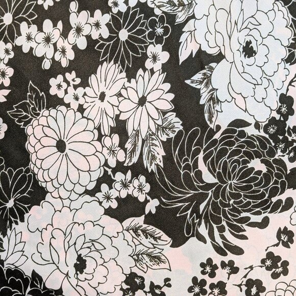 VTG 00s Y2K Forever 21 Pink & Brown Floral Satin A-Line Bias Cut Midi Skirt Sz S - Picture 3 of 6